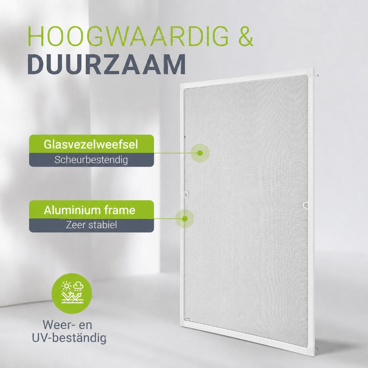Raamhor met aluminium frame – insectenhor zonder boren