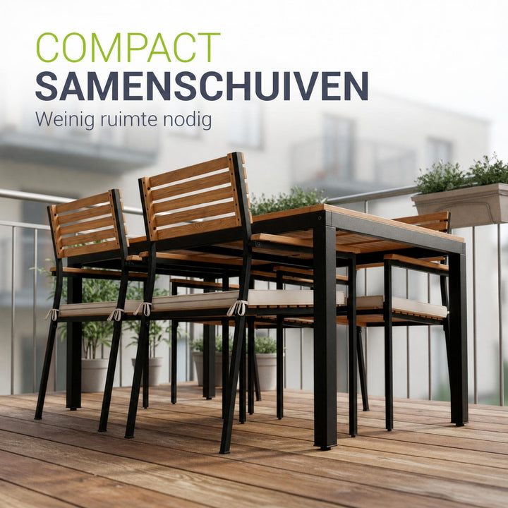 Acaciahouten tuinset Rhodos – 5-delig, voor 4 personen