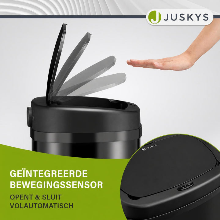 Sensor prullenbak 50 liter – rechthoekig, automatisch deksel