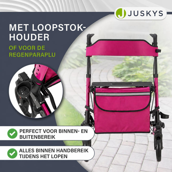 Rollator Vital van aluminium – inklapbaar, met zitje, tot 130 kg