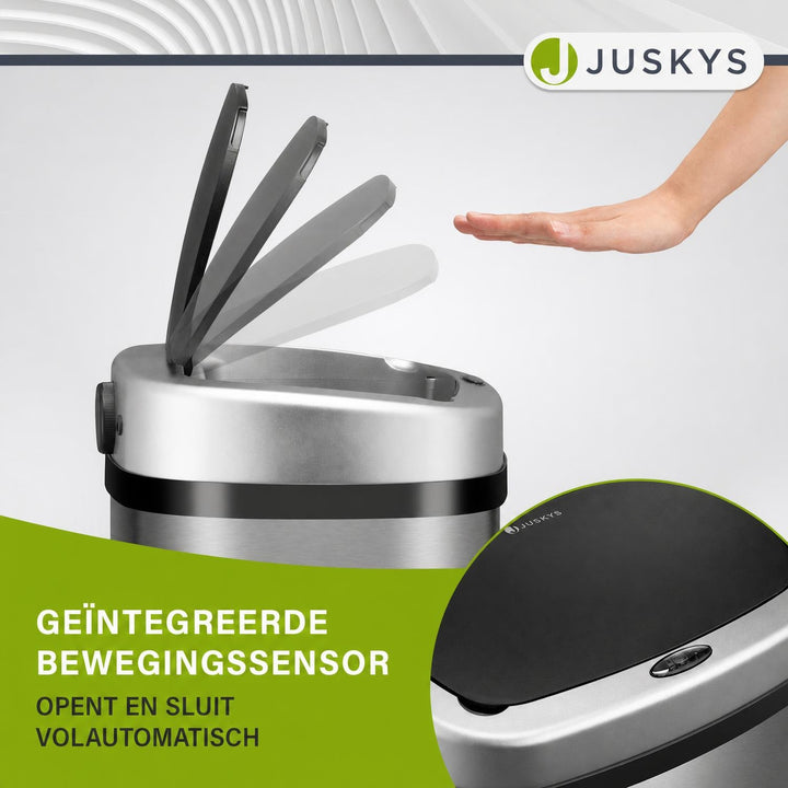 Sensor prullenbak 50 liter – rechthoekig, automatisch deksel