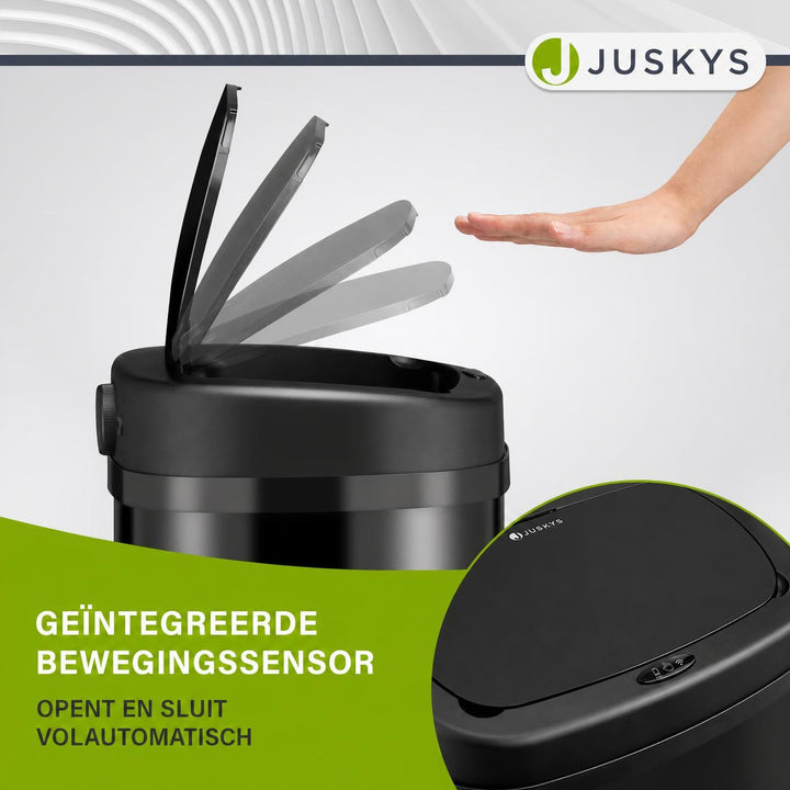 Sensor prullenbak 50 liter – rechthoekig, automatisch deksel