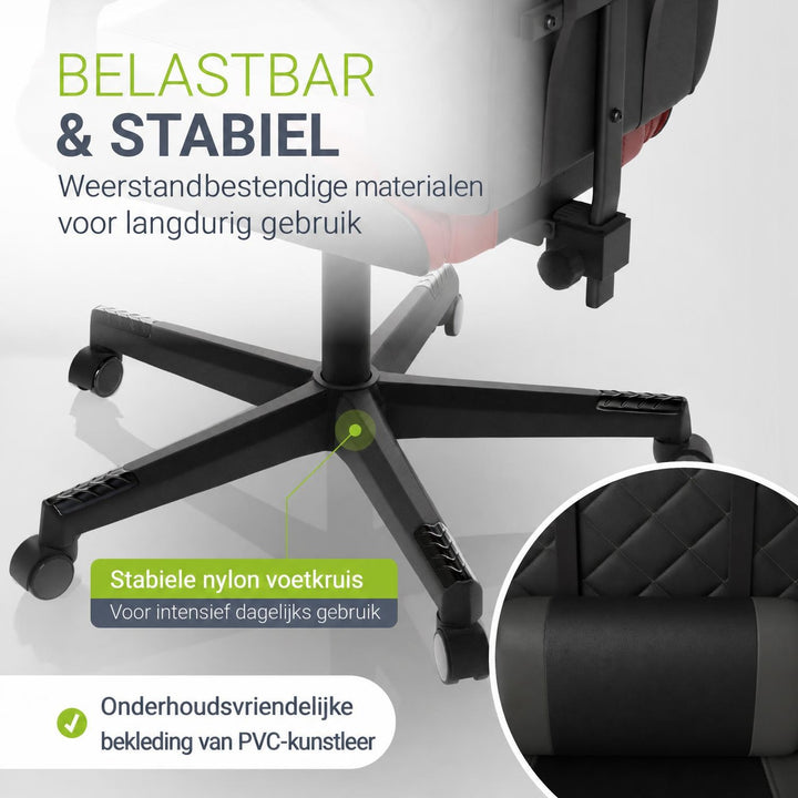 Gamestoel HyperSeat – kunstleer, verstelbare rugleuning, 120 kg