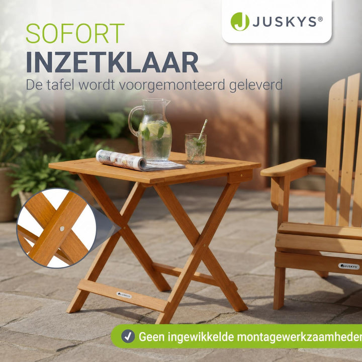 Klaptafel Zadar – geolied acaciahout, belastbaar tot 80 kg