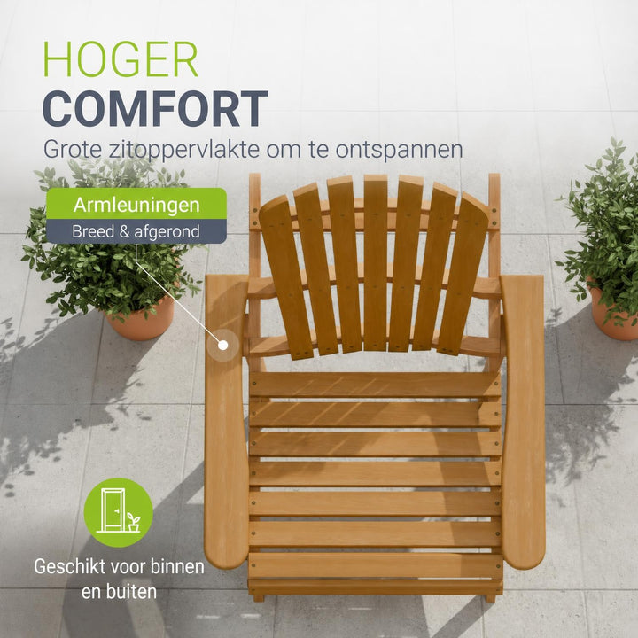 Ligstoel Korfu – inklapbaar acaciahout, 85x69x94 cm