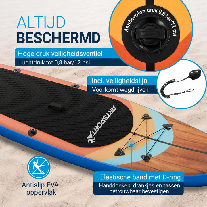 Supboard Beach Rocker – opblaasbaar met kajakzitting, tot 150 kg