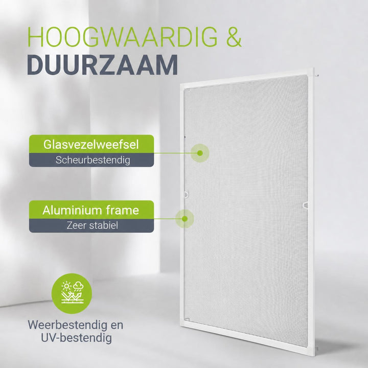 Raamhor met aluminium frame – insectenhor zonder boren