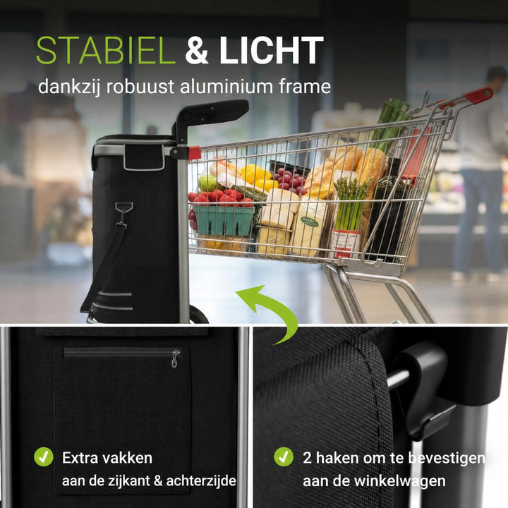 Boodschappentrolley 3-in-1 – 56 liter, draagvermogen 30 kg