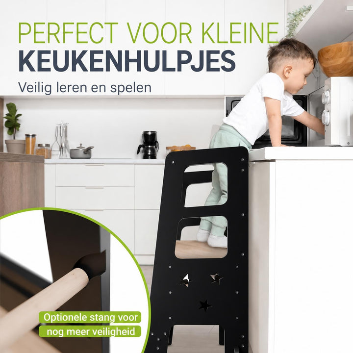Leertoren Henny – hout, 3-voudig in hoogte verstelbaar