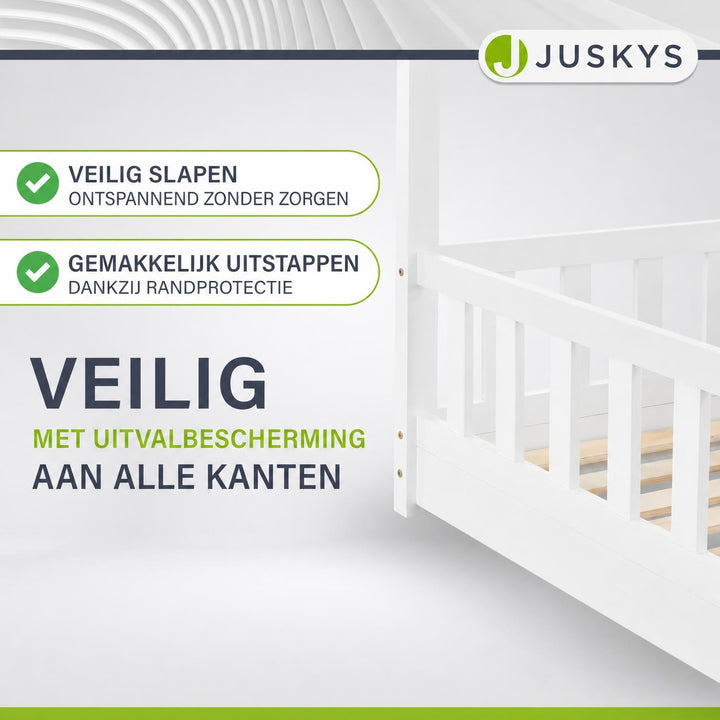 Kinderbed Marli 80x160 cm – huisbed met uitvalbeveiliging