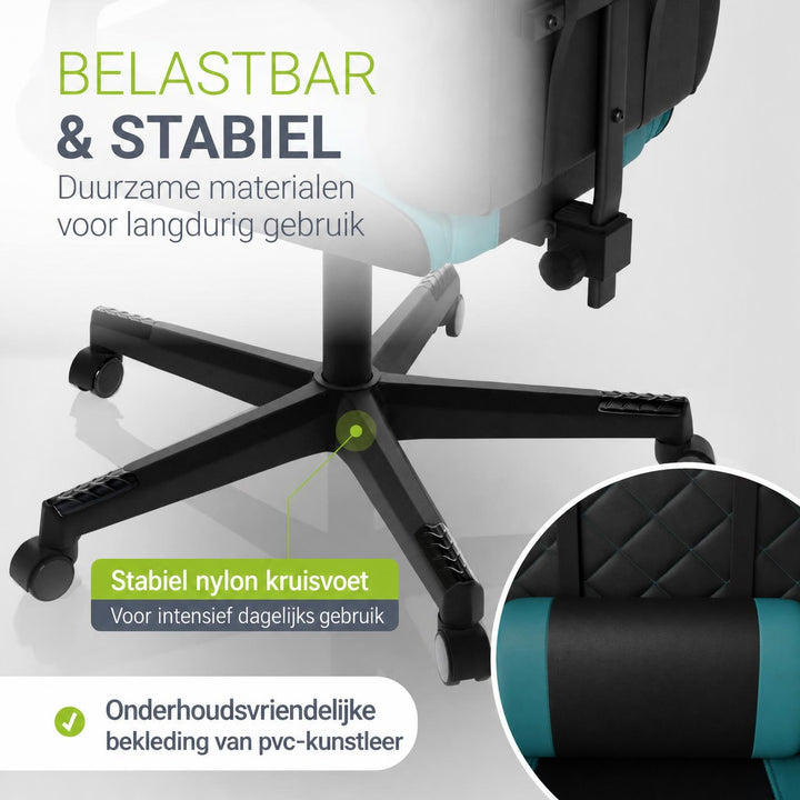 Gamestoel HyperSeat – kunstleer, verstelbare rugleuning, 120 kg