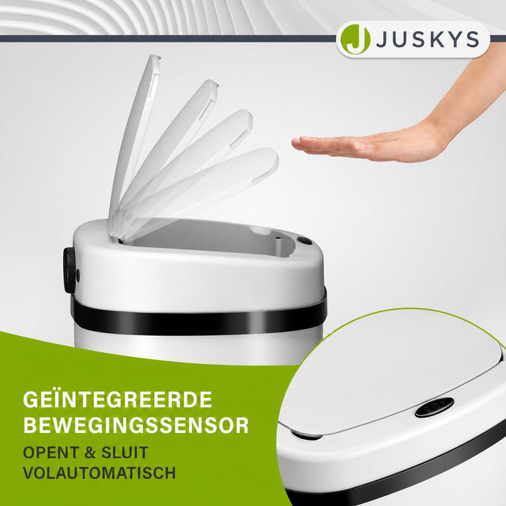 Sensor prullenbak 50 liter – rechthoekig, automatisch deksel