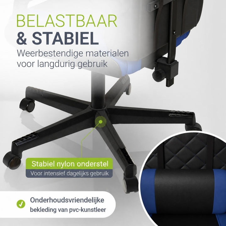 Gamestoel HyperSeat – kunstleer, verstelbare rugleuning, 120 kg