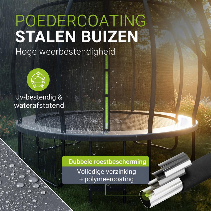 Trampoline SkyBounce – met veiligheidsnet en EasyAccess-ladder