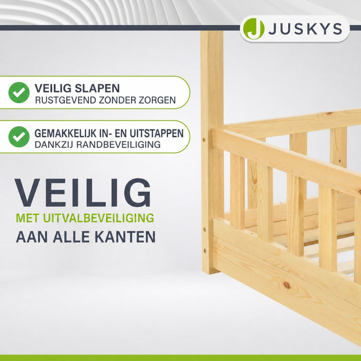 Kinderbed Marli 80x160 cm – huisbed met uitvalbeveiliging