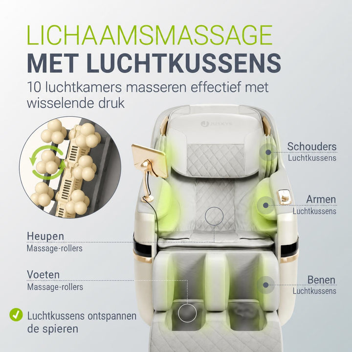 Massagestoel Naxos – 5 programma's, warmte en bluetooth