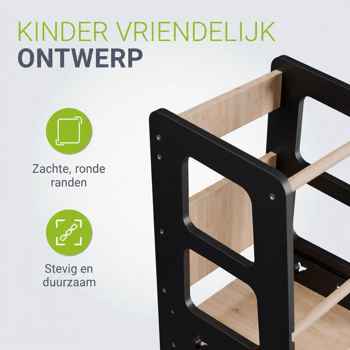 Leertoren Henny – hout, 3-voudig in hoogte verstelbaar