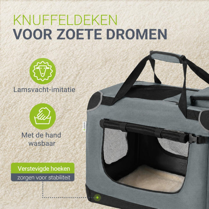 Hondenbench Lassie opvouwbaar – stof, maat S met draaggreep