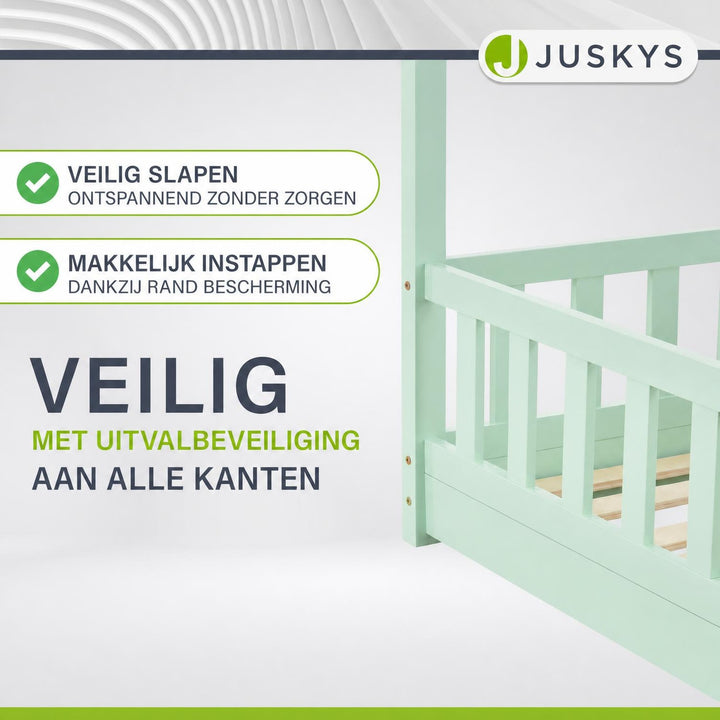 Kinderbed Marli 80x160 cm – huisbed met uitvalbeveiliging
