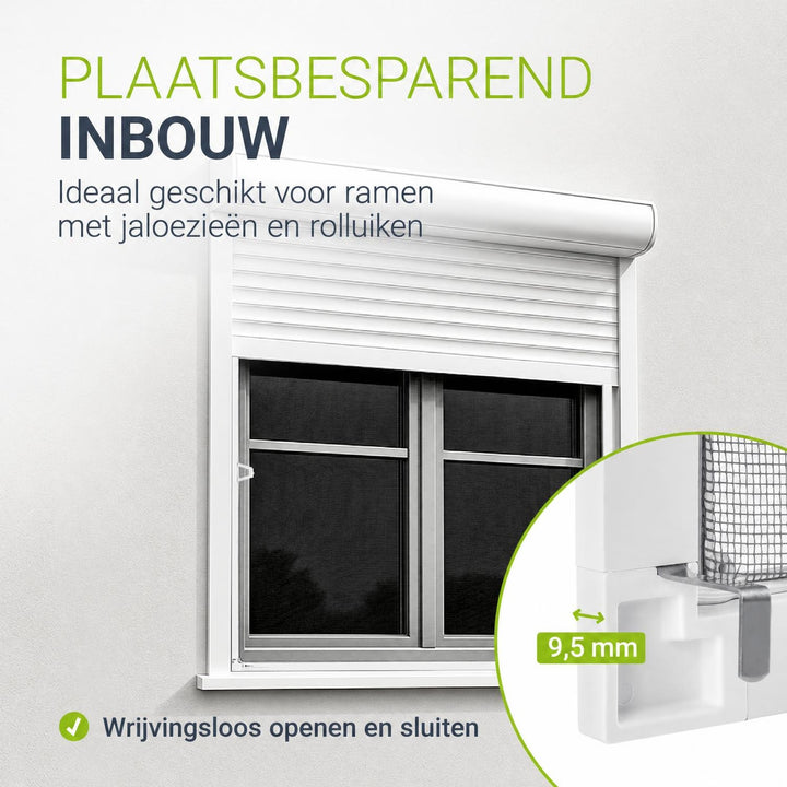 Raamhor met aluminium frame – insectenhor zonder boren