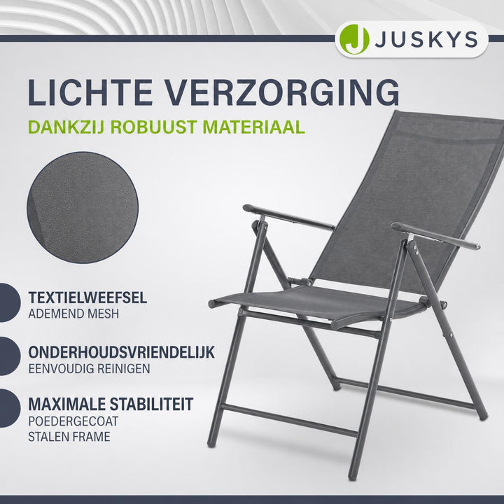 Tuinstoel Calena – inklapbaar, 7 standen, set van 2