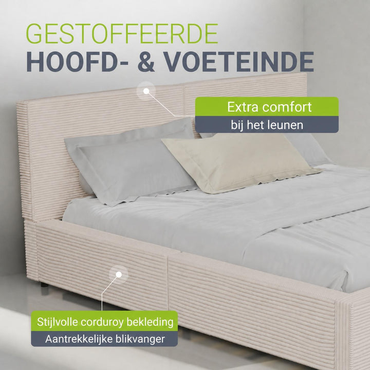 Gestoffeerd bed Salerno