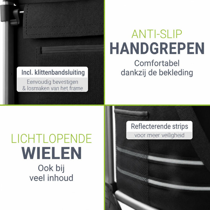 Boodschappentrolley 3-in-1 – 56 liter, draagvermogen 30 kg