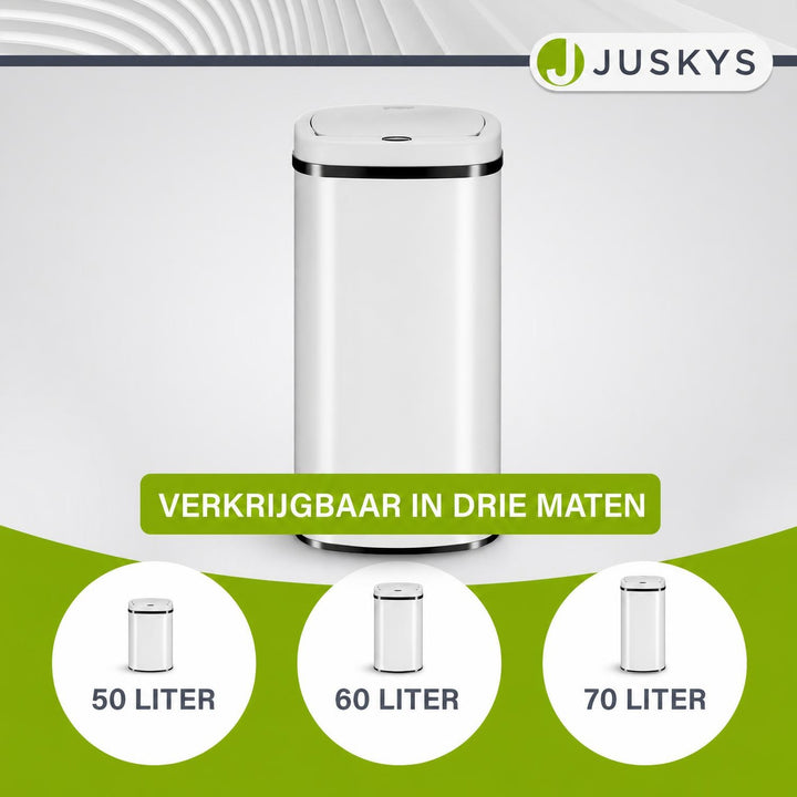 Sensor prullenbak 50 liter – rechthoekig, automatisch deksel