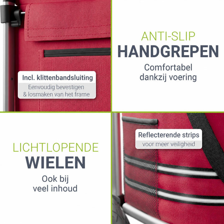 Boodschappentrolley 3-in-1 – 56 liter, draagvermogen 30 kg