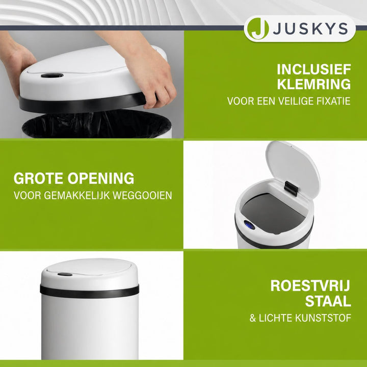 Ronde sensor prullenbak – automatisch deksel voor de keuken