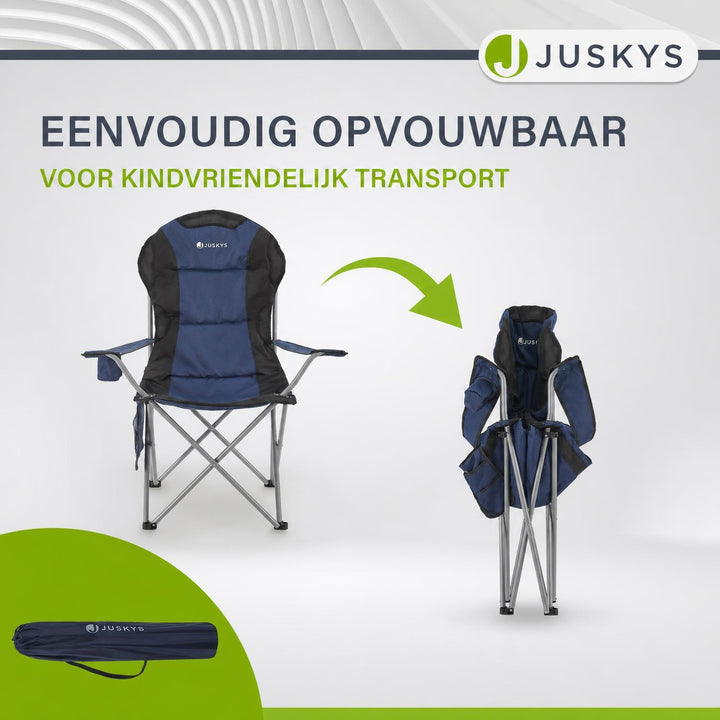 Campingstoel Lido – opvouwbaar, met bekerhouder en draagtas