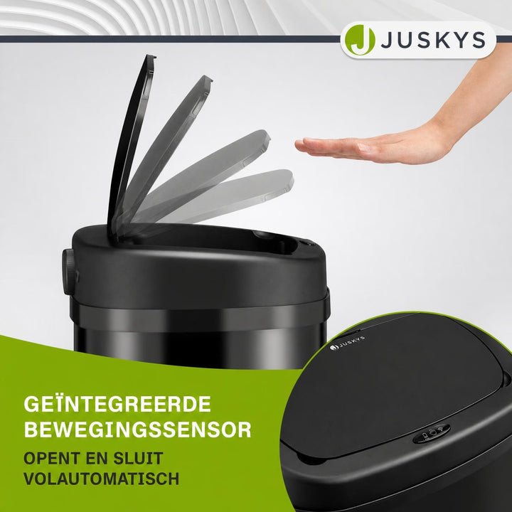 Sensor prullenbak 50 liter – rechthoekig, automatisch deksel