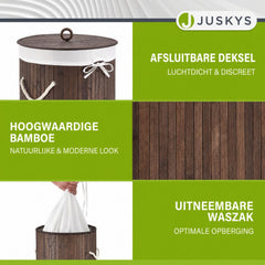 Bamboe wasmand Curly-Round