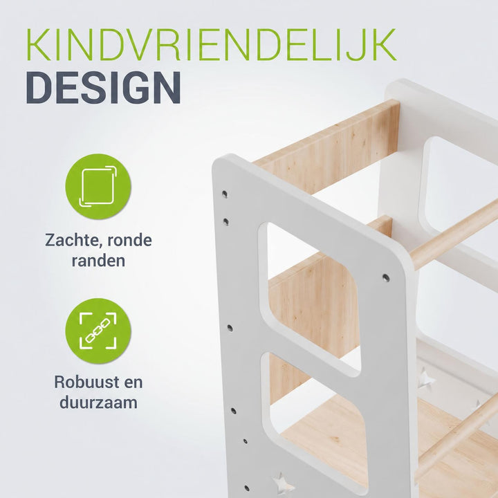 Leertoren Henny – hout, 3-voudig in hoogte verstelbaar