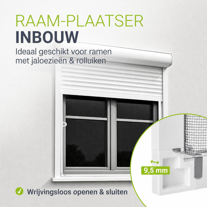 Raamhor met aluminium frame – insectenhor zonder boren