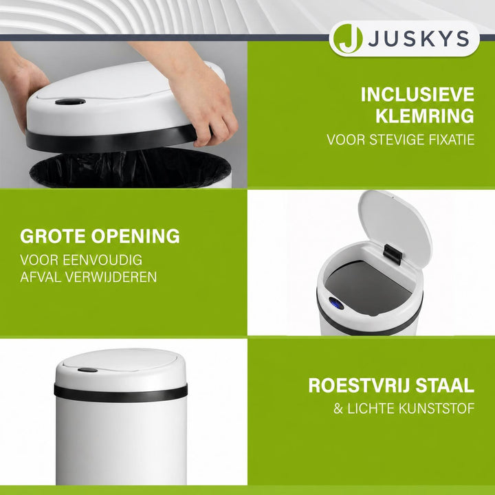 Ronde sensor prullenbak – automatisch deksel voor de keuken