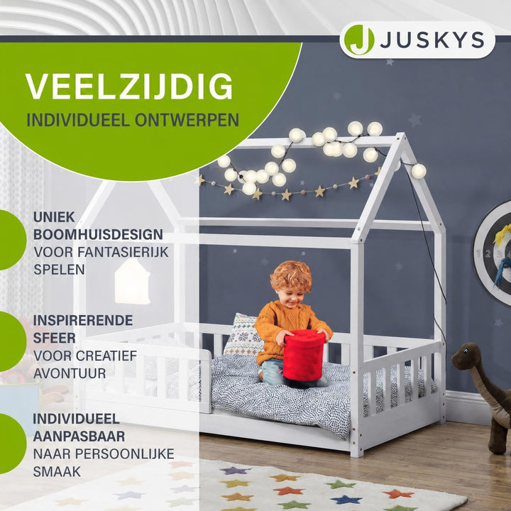Kinderbed Marli 80x160 cm – huisbed met uitvalbeveiliging