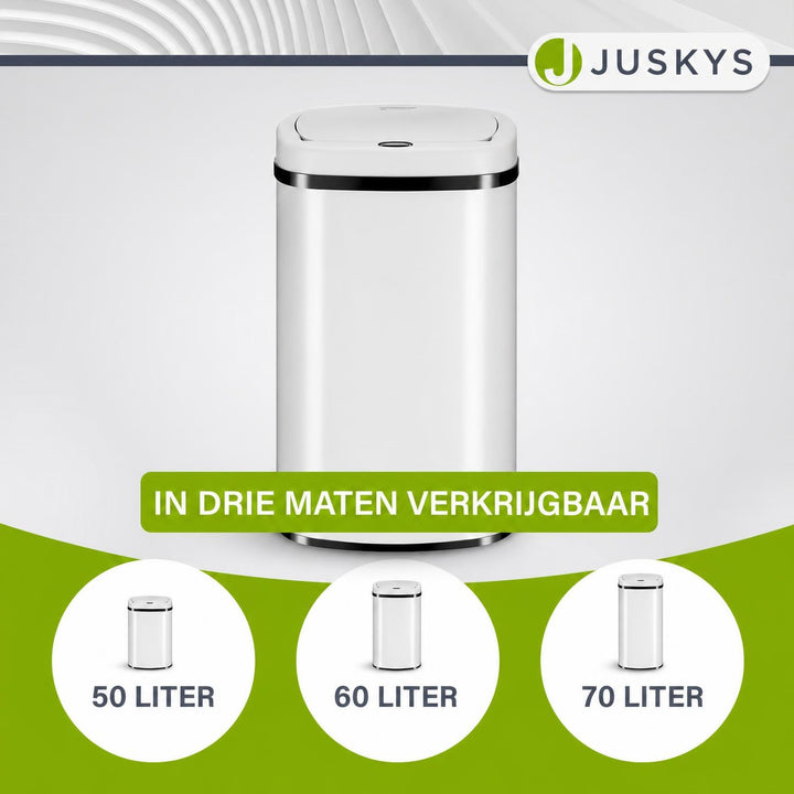 Sensor prullenbak 50 liter – rechthoekig, automatisch deksel