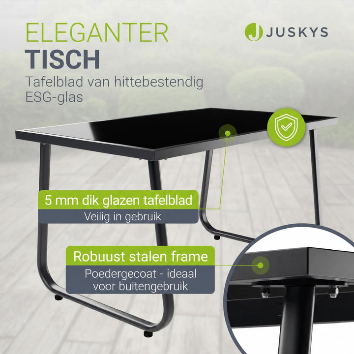 Loungeset Genua – 4-delig met 2-zitsbank, stoelen en tafel