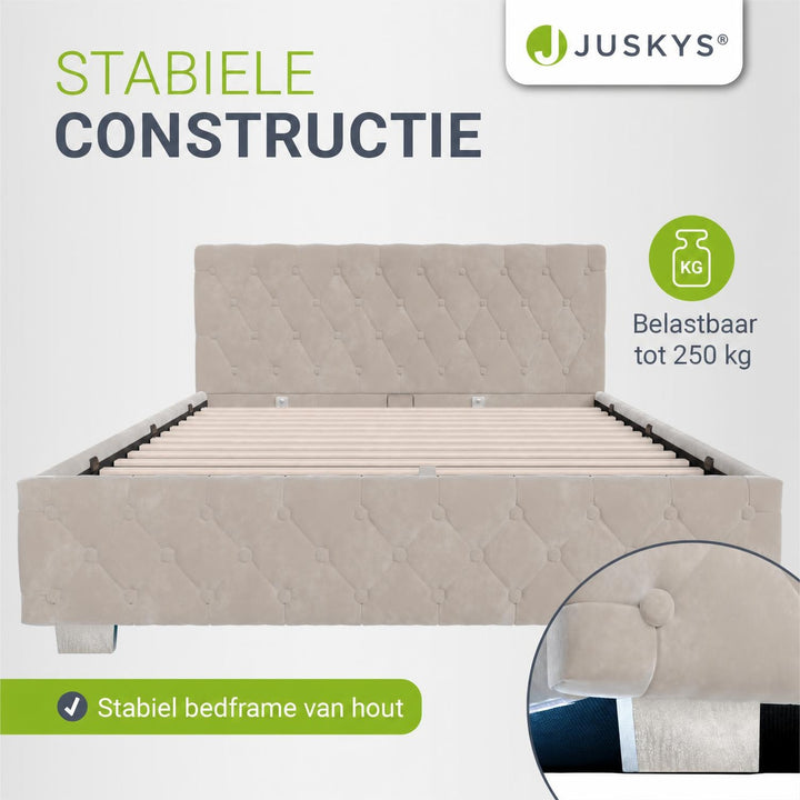 Gestoffeerd bed Nizza