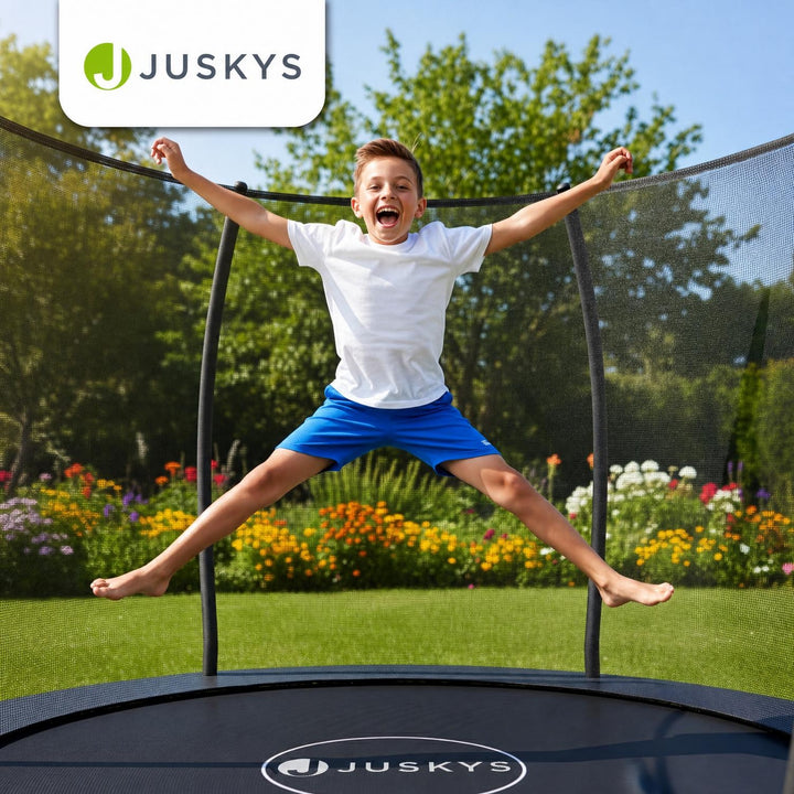 Trampoline SkyBounce – met veiligheidsnet en EasyAccess-ladder