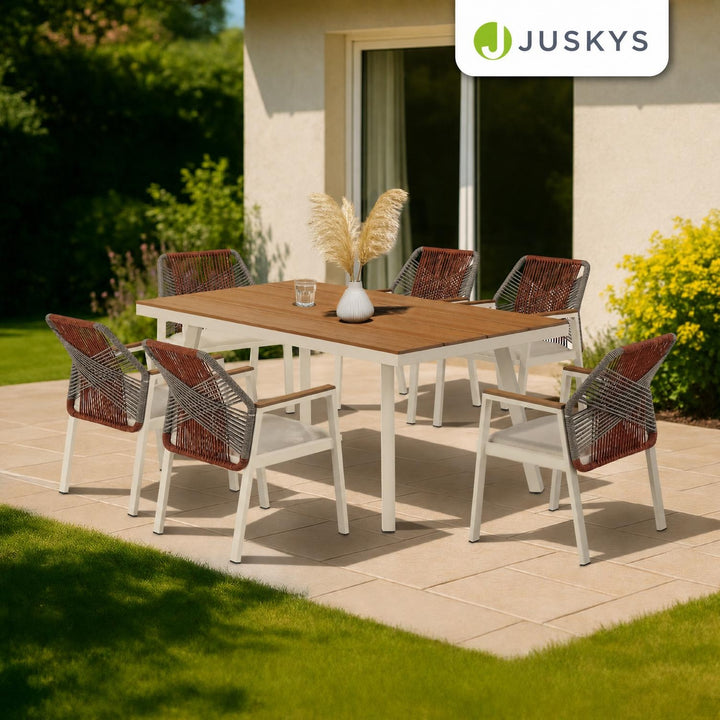 Tuinset Costa Rica – 6 personen, eettafel met 6 stoelen