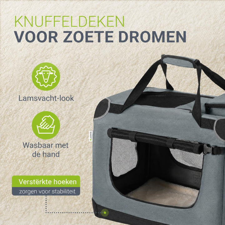 Hondenbench Lassie opvouwbaar – stof, maat S met draaggreep
