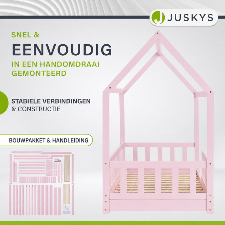 Kinderbed Marli 90x200 cm – huisbed met uitvalbeveiliging