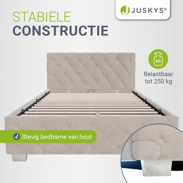 Gestoffeerd bed Nizza