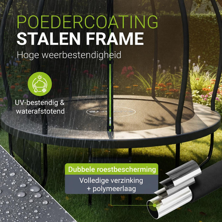 Trampoline SkyBounce – met veiligheidsnet en EasyAccess-ladder
