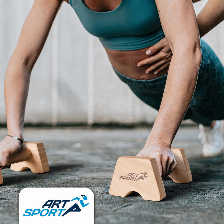 Houten parallettes – push-up steunen voor calisthenics
