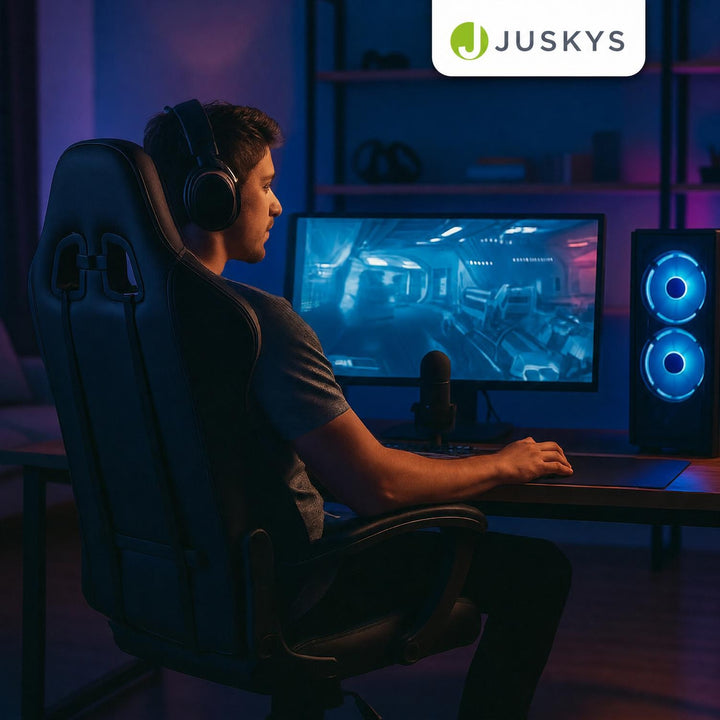 Gamestoel HyperSeat – kunstleer, verstelbare rugleuning, 120 kg