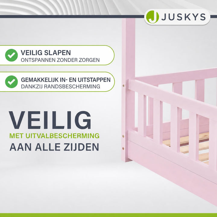 Kinderbed Marli 80x160 cm – huisbed met uitvalbeveiliging