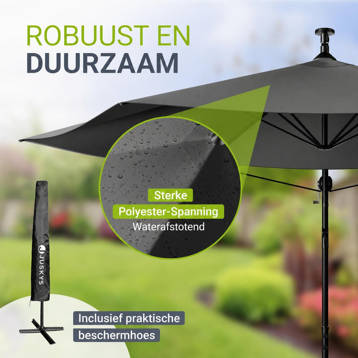 Zweefparasol Brazil – 300 cm, met slinger, voet en hoes